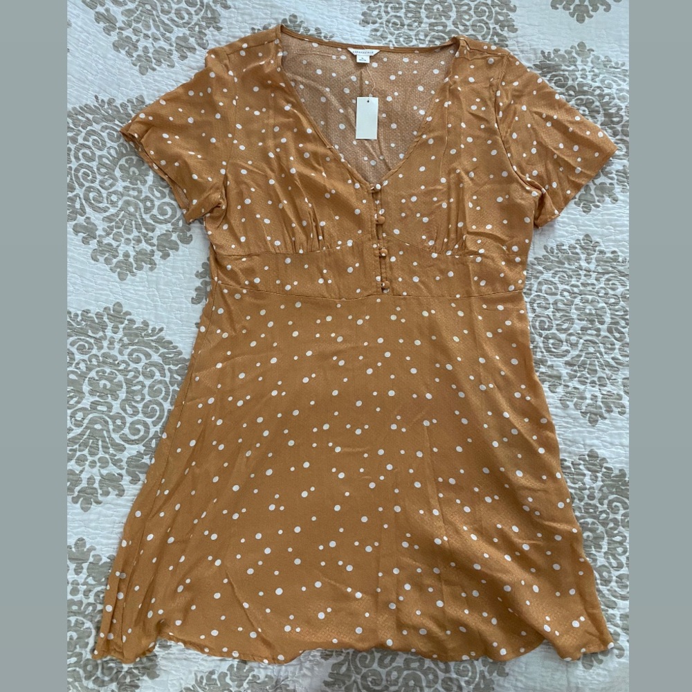 NWT Aeropostale Yellow Polka-Dot Dress